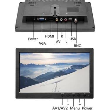 Nemere HDmı-Vga-Bnc-Usb Girişli 12 Volt Çıkışlı 10.1 LCD Monitör 2