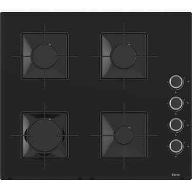 Ferre Flowart QBL63CS-SS205-D077 7 Prog. Dijital Turbo Ankastre Set - Siyah 2