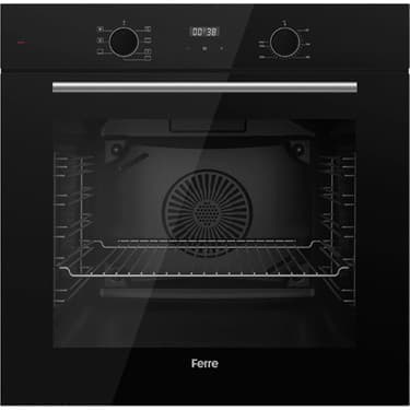 Ferre Flowart QBL63CS-SS205-D077 7 Prog. Dijital Turbo Ankastre Set - Siyah 3