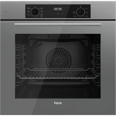 Ferre Flowart QBL63CPR-SS208-D079 7 Prog. Dijital Turbo Ankastre Set - Gri 2