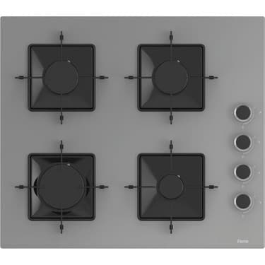 Ferre Flowart QBL63CPR-SS208-D079 7 Prog. Dijital Turbo Ankastre Set - Gri 3