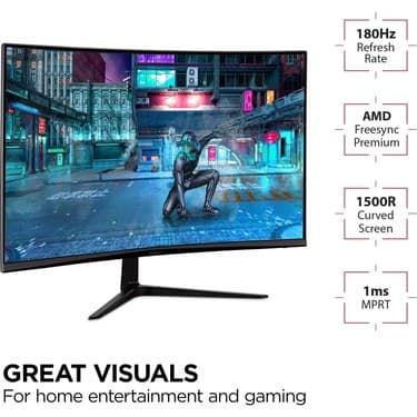 Viewsonic VX3218-PC-MHD 32 Inç 180 Hz 1 Ms (Mprt) Tepki Süresiyle Hassaslık Kavisli Hd Oyuncu Monitörü 2