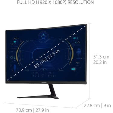 Viewsonic VX3218-PC-MHD 32 Inç 180 Hz 1 Ms (Mprt) Tepki Süresiyle Hassaslık Kavisli Hd Oyuncu Monitörü 4