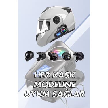 Wearfitpro Q58 Max LED Ekranlı Motosiklet Kask İçi Kulaklık Intercom 5
