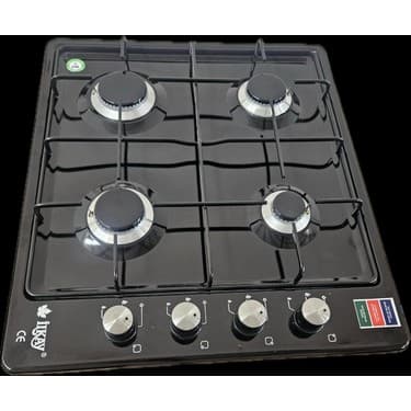 İlkay Emniyetli 4 Gözlü Lpg Tüp Uyumlu Çakmaksız Gaz Emniyet Ventilli Set Üstü Ocak 3