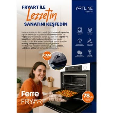 Ferre Fryart Artline Steam QEP64CS - SC405-WFA - D063-SA 9 Prog. Dijital Turbo Ank. Set - Siyah 7