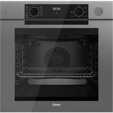 Ferre Fryart Artline Steam QEP64CPR - SC408-WFA - D065-SA 9 Prog. Dijital Turbo Ankastre Set - Gri 2