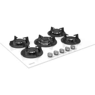 Tecna 8481 5 Gözlü 70 cm Döküm Izgara Beyaz Ankastre Ocak 3