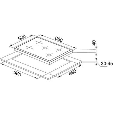 Tecna 8481 5 Gözlü 70 cm Döküm Izgara Beyaz Ankastre Ocak 4