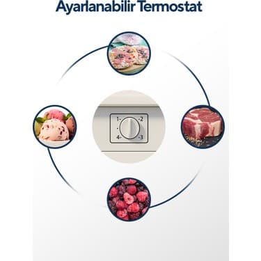 Kumtel 3 Çekmeceli Dikey Derin Dondurucu 88L HFR-100 5