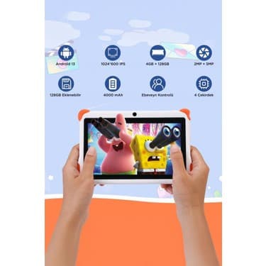 Torima T15 Beyaz 4gb +128 GB Tablet Çocuk Tableti Kılıf Hediyeli 2
