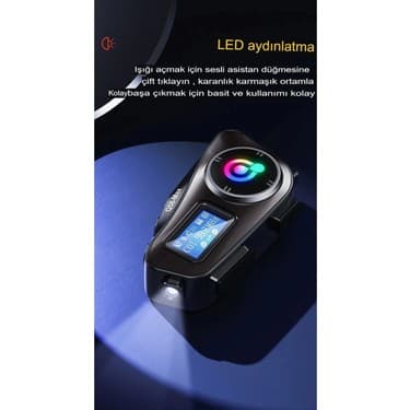 Remstdrk Q58-MAX Radyolu 2 Kişi Bağlantılı Bluetooth Kask Kulaklık Ekranlı Fenerli Müzik ve Telsiz Intercom 5