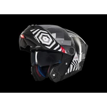 Mt Helmets Kask mt Atom 2 Strange B2 Çene Açılır Siyah/beyaz 2