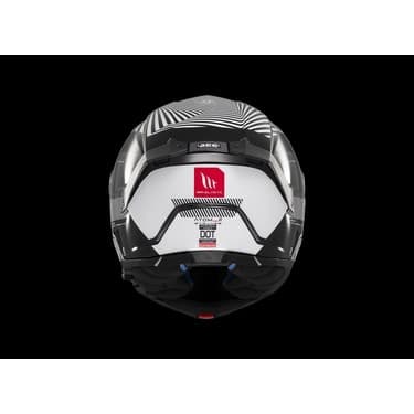 Mt Helmets Kask mt Atom 2 Strange B2 Çene Açılır Siyah/beyaz 5