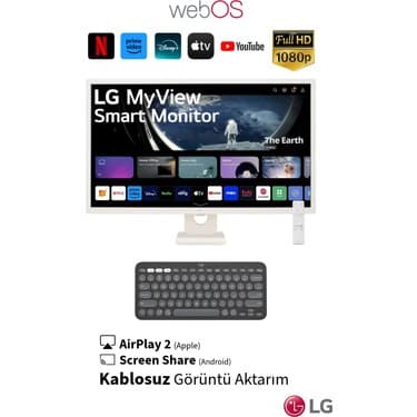 LG Webos Akıllı Tv Wi-Fi Apple-Android Bağlantı IPS 1920X1080 Fulhd 32 Inç 80 Ekran Smart Monitör Tv 2