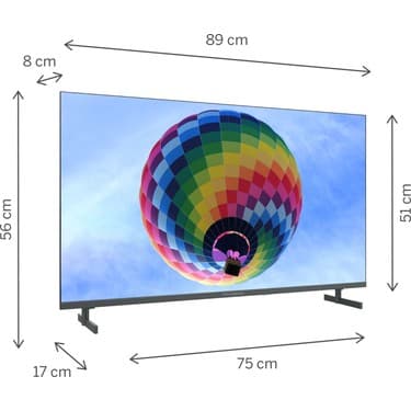 THOMSON 40QG4S14 40" 100 Ekran Uydu Alıcılı Full HD Google Smart QLED XS TV 2