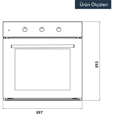 Kumtel Turbo Fanlı Beyaz Ankastre Fırın B66 - Sf2 (Mt) 3