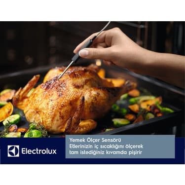Electrolux EOD6F77WV 600 Serisi Steambake Buhar Ilaveli Katalitik ve Aquaclean Temizlemeli 72 Lt A+ Wi-Fi Beyaz Cam Ankastre Fırın 4
