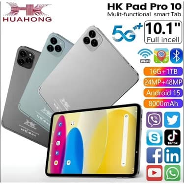 HK Pad Pro 10 Tablet 10.1İnç 4GBRAM 32GB DEPOLAMA 1TB YÜKSELTILEBILIR 5G Android 8000mAh 3