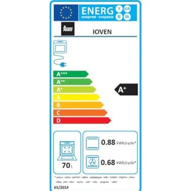 Teka IOVEN SS Ankastre Multifonksiyonel Dokunmatik Ekranlı Turbo Fırın Siyah Cam 70 lt 41560160 7
