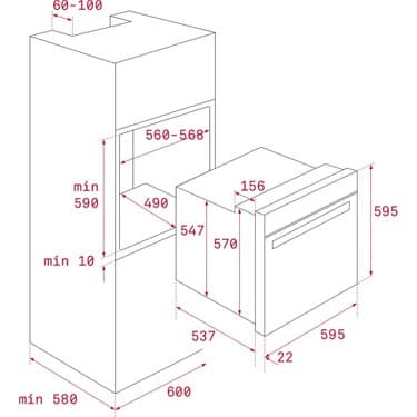 Teka HRB 6300 AT Ankastre Multifonksiyonel Analog Zamanlayıcılı Country Fırın Antrasit 70 lt 111010010 4