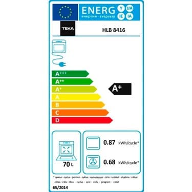 Teka - AIRFRY HLB 8416 BK - Ankastre Multifonksiyonel Dijital Ekranlı Turbo Fırın - Siyah Cam - 70 lt - 111000045 6