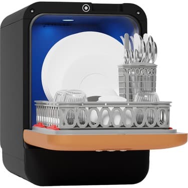 Bob Tezgah Üstü Mini Bulaşık Makinesi Siyah Bakır 2