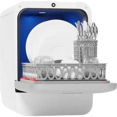 Bob Tezgah Üstü Mini Bulaşık Makinesi Karbeyaz Parlak Gümüş 2