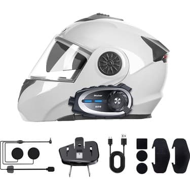 Serreha Q29 Motosiklet Kask Bluetooth Kulaklık 1080P Kamera Geniş Açı Su Geçirmez Intercom 2