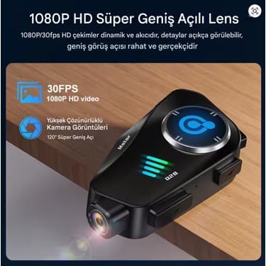 Vivopack Q28 Kameralı Intercom Motosiklet Kask Bluetooth Kulaklık 1080P 3