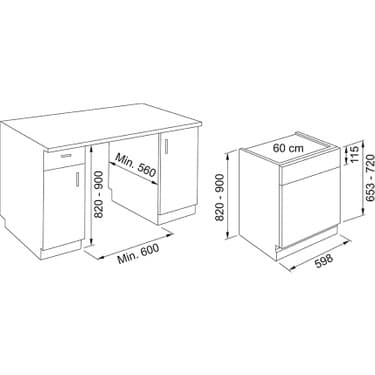 Franke FDWS 614 D8P E Yarı Ankastre Bulaşık Makinesi - 14 Kişilik, 8 Program 2