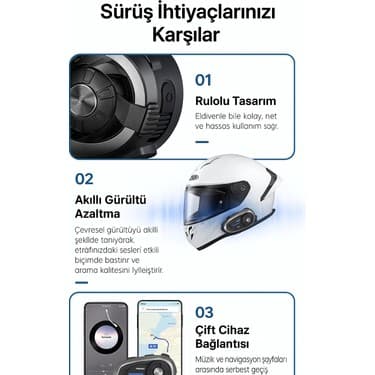 Qasul Q29 Kameralı Motosiklet Interkom Kulaklığı Geniş Açılı Görüş Hd Kayıt ve 32GB Hediye Kart Yol Arkadaşınız 4