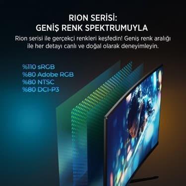 James Donkey Rion R10 24" 165Hz 1ms Fhd Va Curved Gaming Monitör (Sıfır Ölü Piksel Garantili) 4