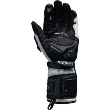 Knox Handroid Mk5 Korumalı Deri Motosiklet Eldiveni Siyah Beyaz 2