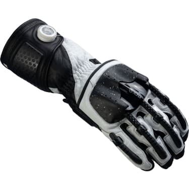 Knox Handroid Mk5 Korumalı Deri Motosiklet Eldiveni Siyah Beyaz 3