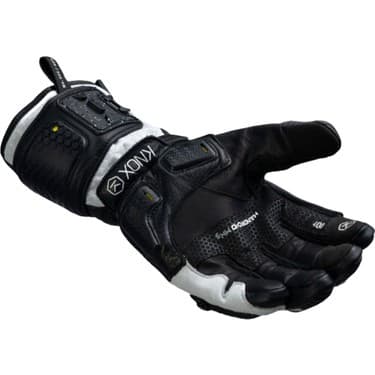 Knox Handroid Mk5 Korumalı Deri Motosiklet Eldiveni Siyah Beyaz 4