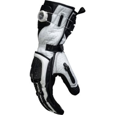 Knox Handroid Mk5 Korumalı Deri Motosiklet Eldiveni Siyah Beyaz 5