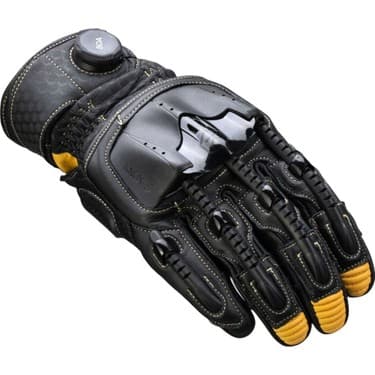 Knox Handroid Pod Mk5 Kısa Korumalı Deri Motosiklet Eldiveni Siyah Kahve 3