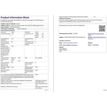 Hoover NDPEH10A2TCBEXSS 10 kg Wi-Fi  Bağlantılı Isı Pompalı Kurutma Makinesi 4