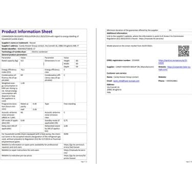 Hoover Ndeh9A2Tcbexs-17 9 kg Wi-Fi Bağlantılı Isı Pompalı Kurutma Makinesi 5