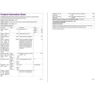Hoover H3W 2102DE 10 kg Nfc Bağlantılı 1200 Devir Çamaşır Makinesi 5