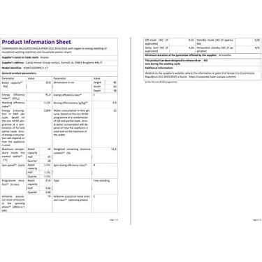 Hoover H3W 2102DRRE/1-17 10 kg NFC Bağlantılı 1200 Devir Çamaşır Makinesi 4