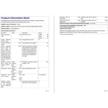 Hoover HW 210AMBS/1-17 10 kg Wi-Fi  Bağlantılı 1200 Devir Çamaşır Makinesi 6