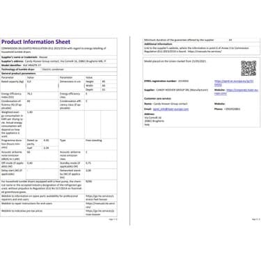 Hoover Hle H9A2Te-17 9 Kg Wi-Fi  Bağlantılı Isı Pompalı Kurutma Makinesi 6