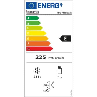 Tecna Dikey Derin Dondurucu 285 lt Statik Enerji Sınıfı E Çekmeceli Beyaz 3
