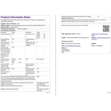 Haier HD90-A2939E-TR 9 kg Wi-Fi  Bağlantılı Isı Pompalı Kurutma Makinesi 5
