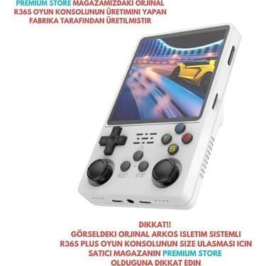 Prest R36s Plus Oyun Konsolu El Atarisi Orjinal Arkos İşletim Sistemi 128 Gb Hafıza 21000 Oyun 4Inch Ekran 2