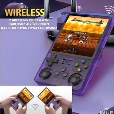 Prest R36s Plus Oyun Konsolu El Atarisi Orjinal Arkos İşletim Sistemi 128 Gb Hafıza 21000 Oyun 4Inch Ekran 4