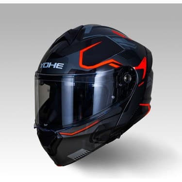 Yohe 935SV Kask Çene Açılır Motosiklet Parlak Turuncu Çift Vizör UV Bluetooth Yuvalı ECE 22.06 MIPS 6