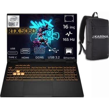 Asus Tuf Gaming F16 I7-14650HX FX608JMR-RV024-078 32GB 4tb+4tb RTX5060 Windows 11 Pro 16\ 2
